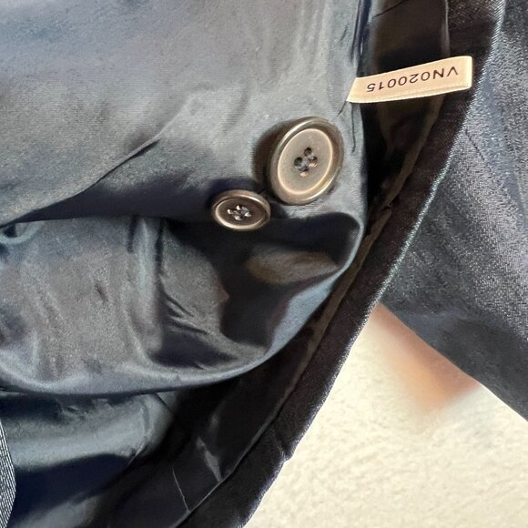 New York & Company Womens 3/4 Sleeve Dark Gray Stretch Blazer Two-Button Closure - Picture 7 of 14